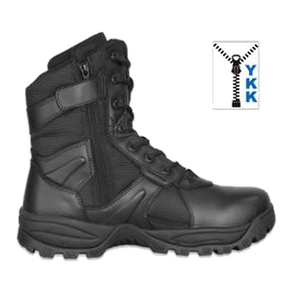 Bota Negra Táctica Performace Con Cremallera Ykk Barbaric